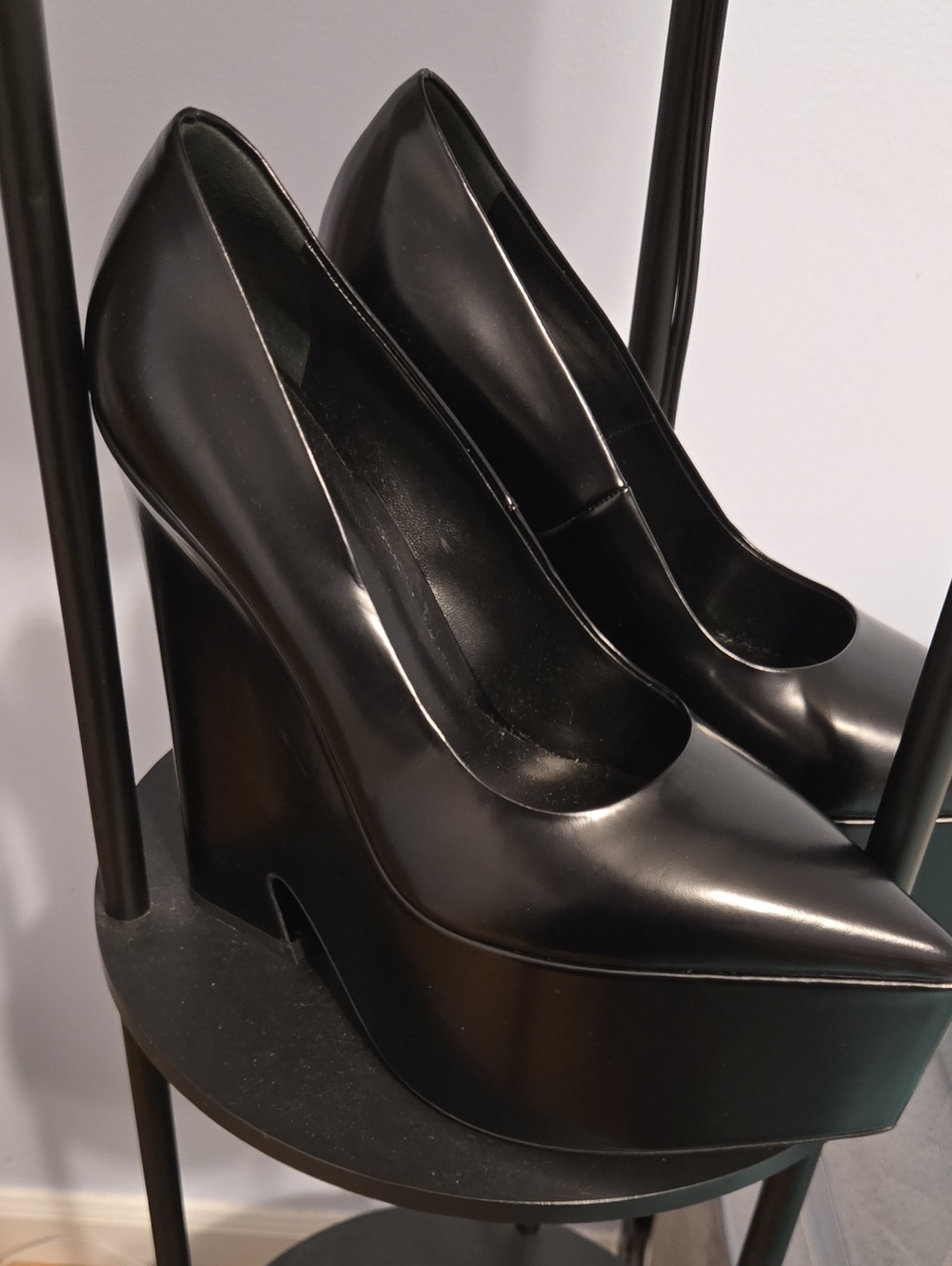 Versace Black Platform Wedge Pumps - Women
